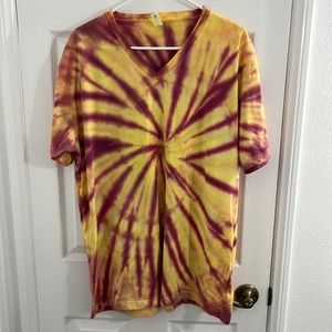 NWOT Custom Handmade VNeck Tie Dye Shirt
